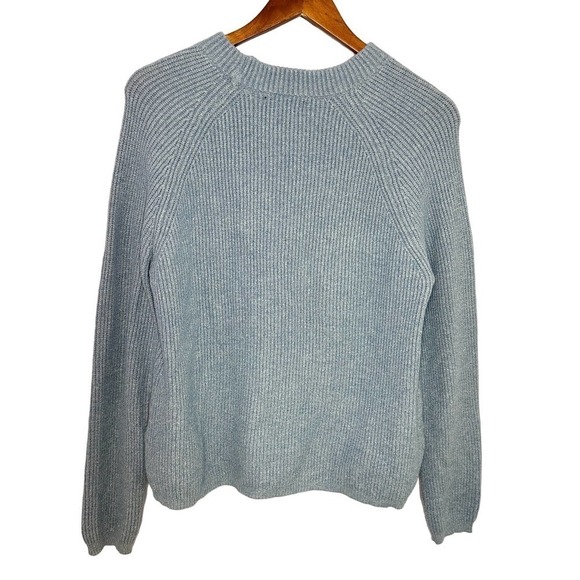 Tahari Ragaln Sweater Women Medium Blue Round Neck Soft Cozy Pullover Kint Top - Picture 2 of 13